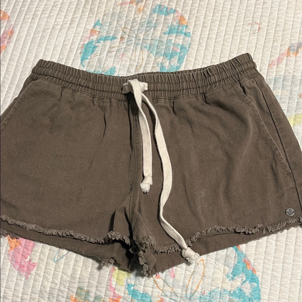 Women's Casual dark olive green Shorts